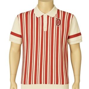 Disney Dapper Dan Striped Collard Shirt NWT Medium